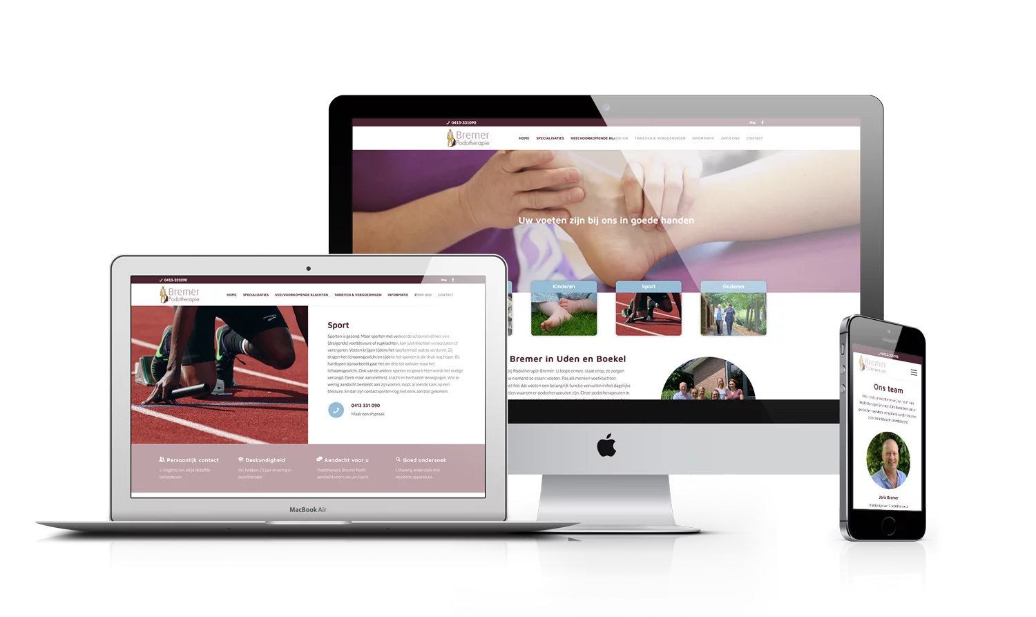 Webdesign Podotherapie Bremer