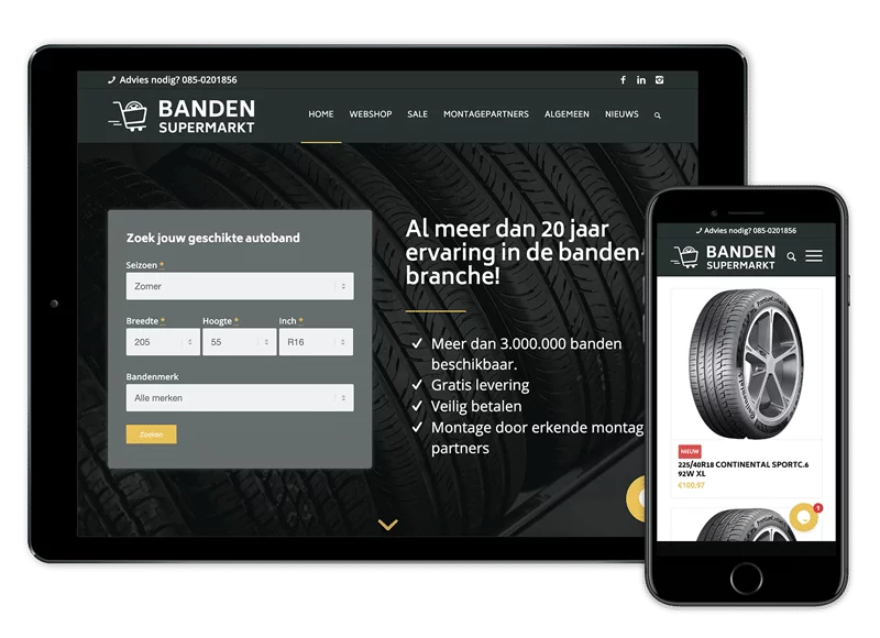 Woocommerce webshop met maatwerk en data-uitwisseling voor actuele aanbiedingen en voorraadbeheer.