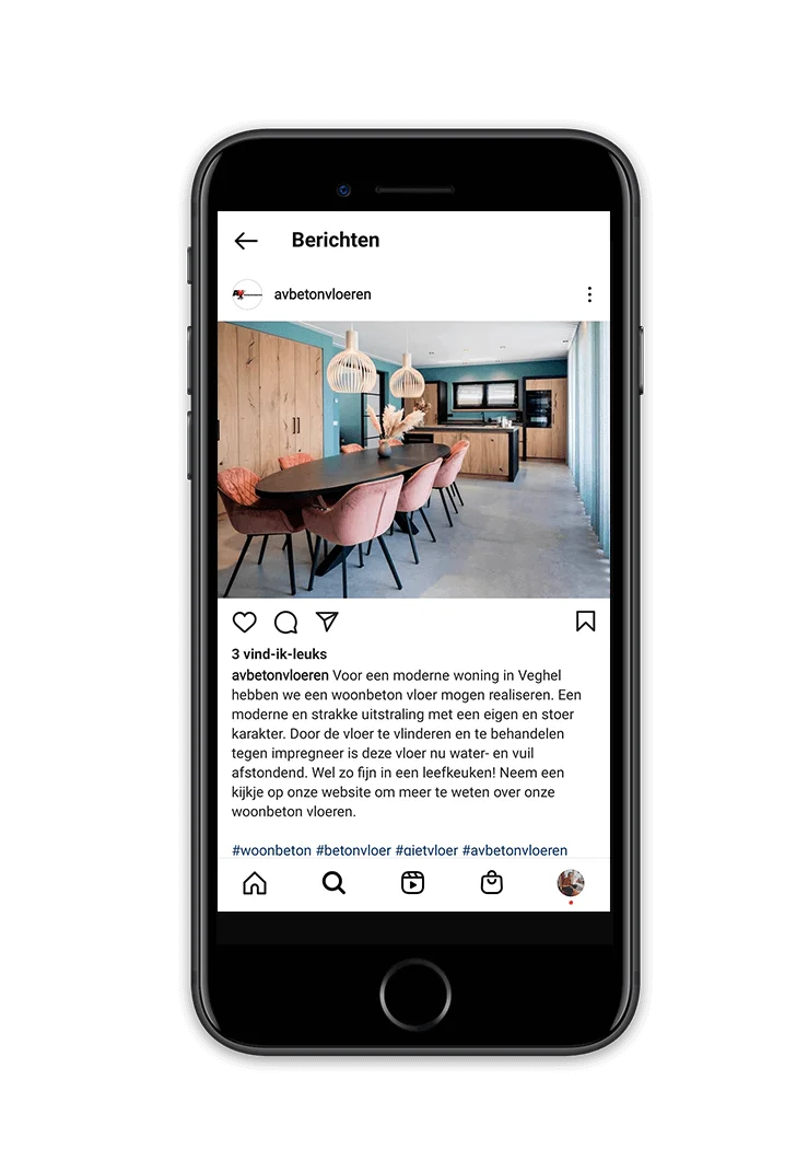 case AV betonvloeren online marketing instagram