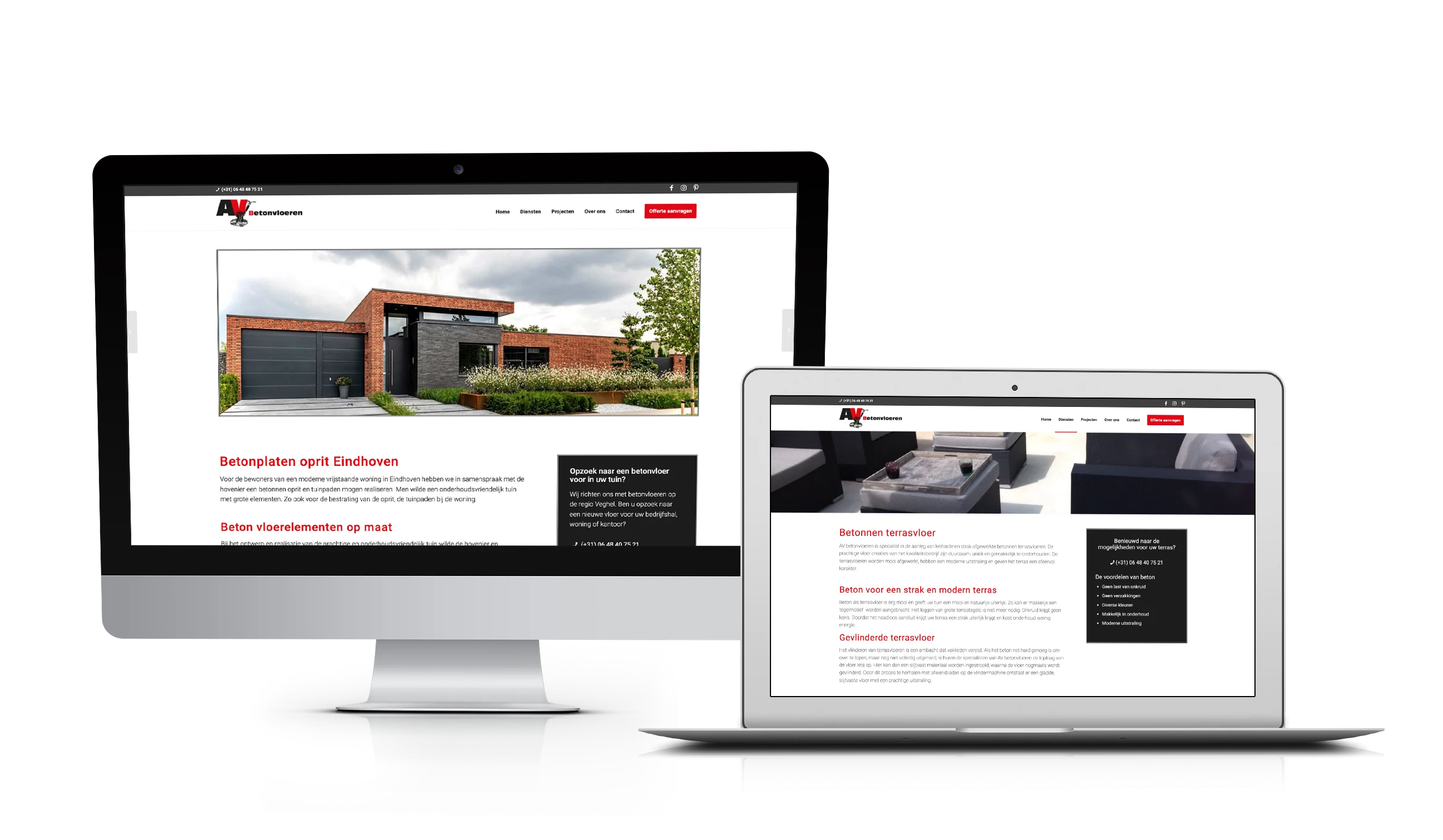 case av betonvloeren online marketing website