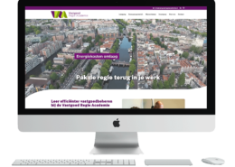 Marketing strategie, branding, content creatie, huisstijl en webdevelopment voor de Wordpress website van de Vastgoed Regie Academie door Kwaaijongens.